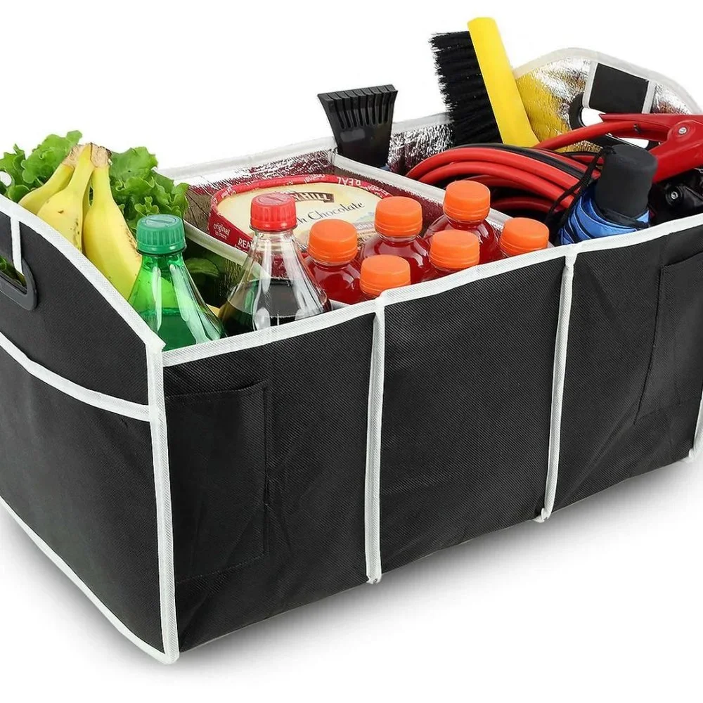 Trunk Organizer Collapsible Black 3 Section